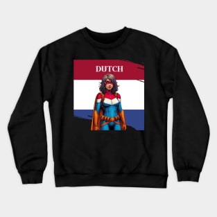 Dutch: Female 80's Gritty Comic Book Hero Crewneck Sweatshirt